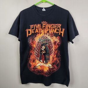 Five Finger Death Punch I.M.Sin Short Sleev Front Side Crew Neck Graphic Tee M